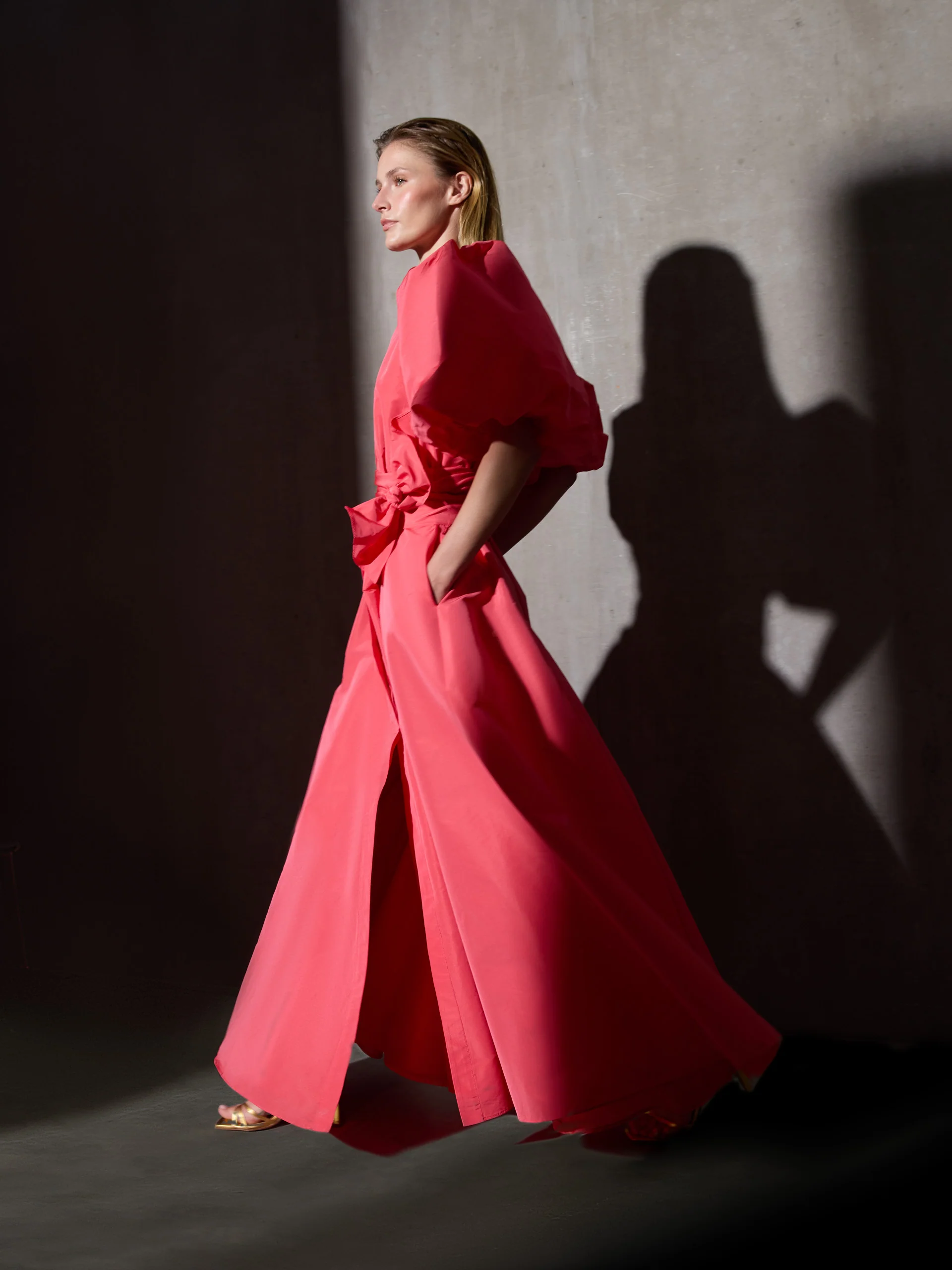 Vestido CaprileXSilbon camisero tafeta rojo - Image 6