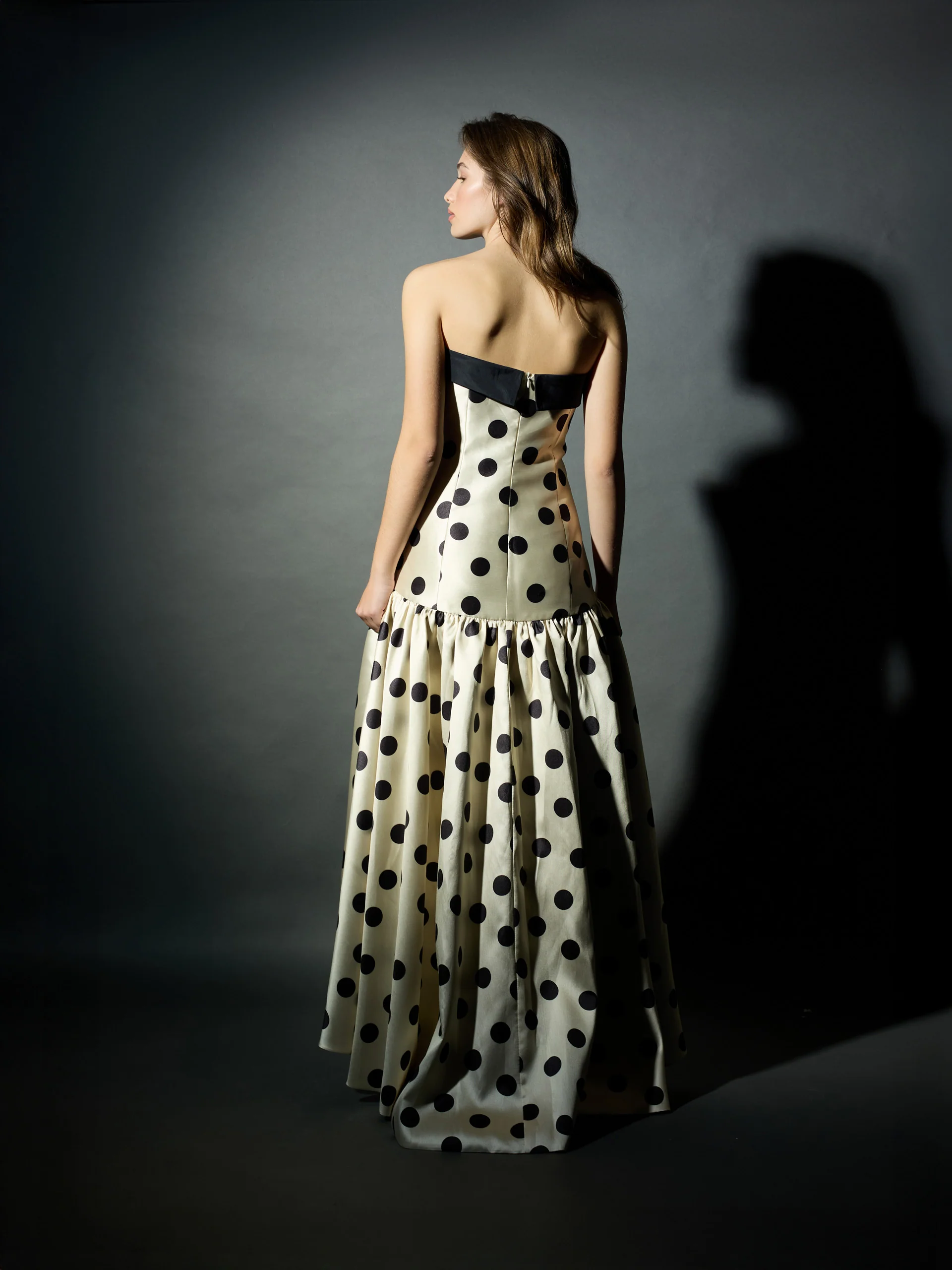Vestido CaprilexSilbon lunar vainilla y negro - Image 6