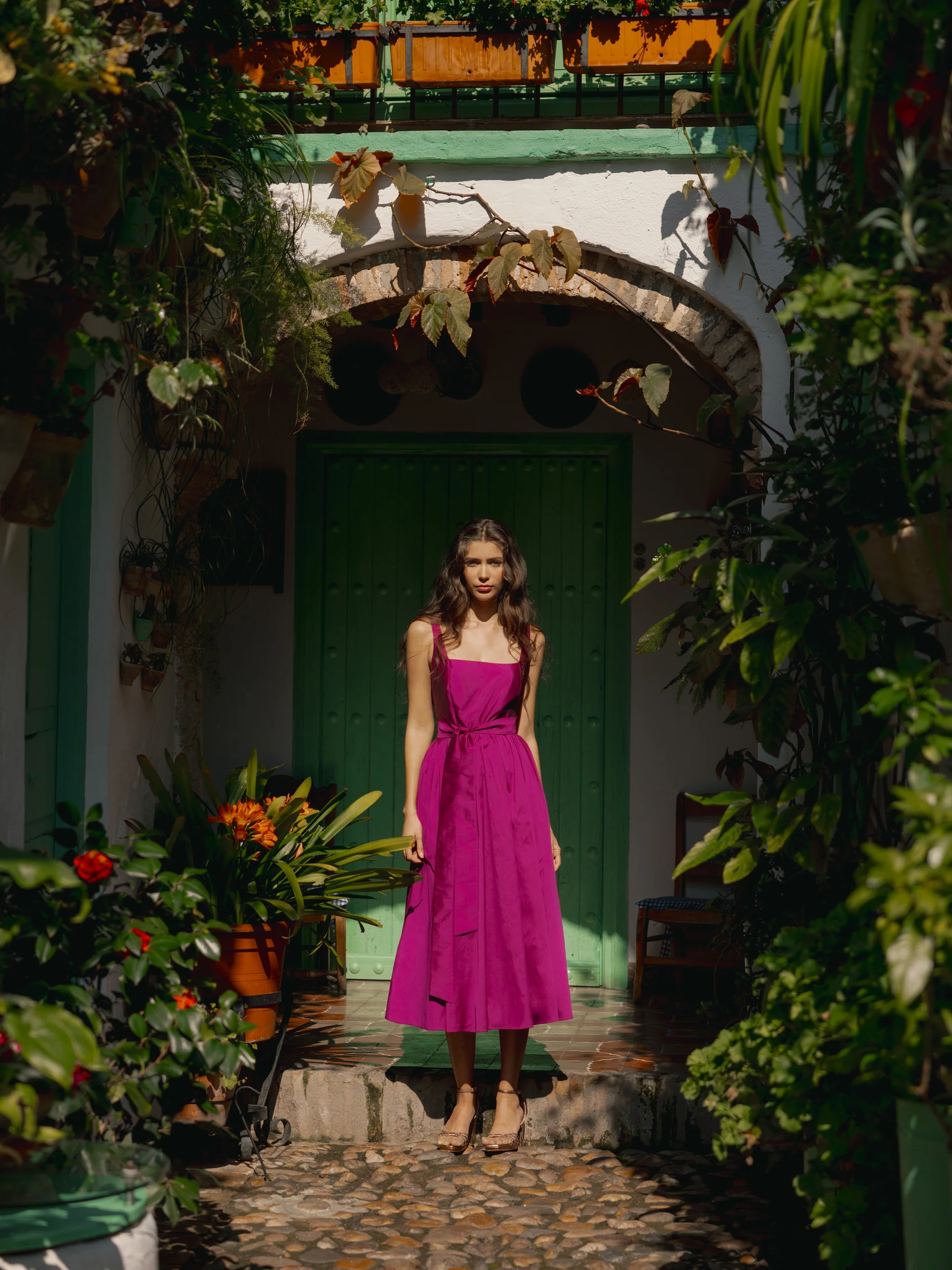 Vestido event collection tafeta morado