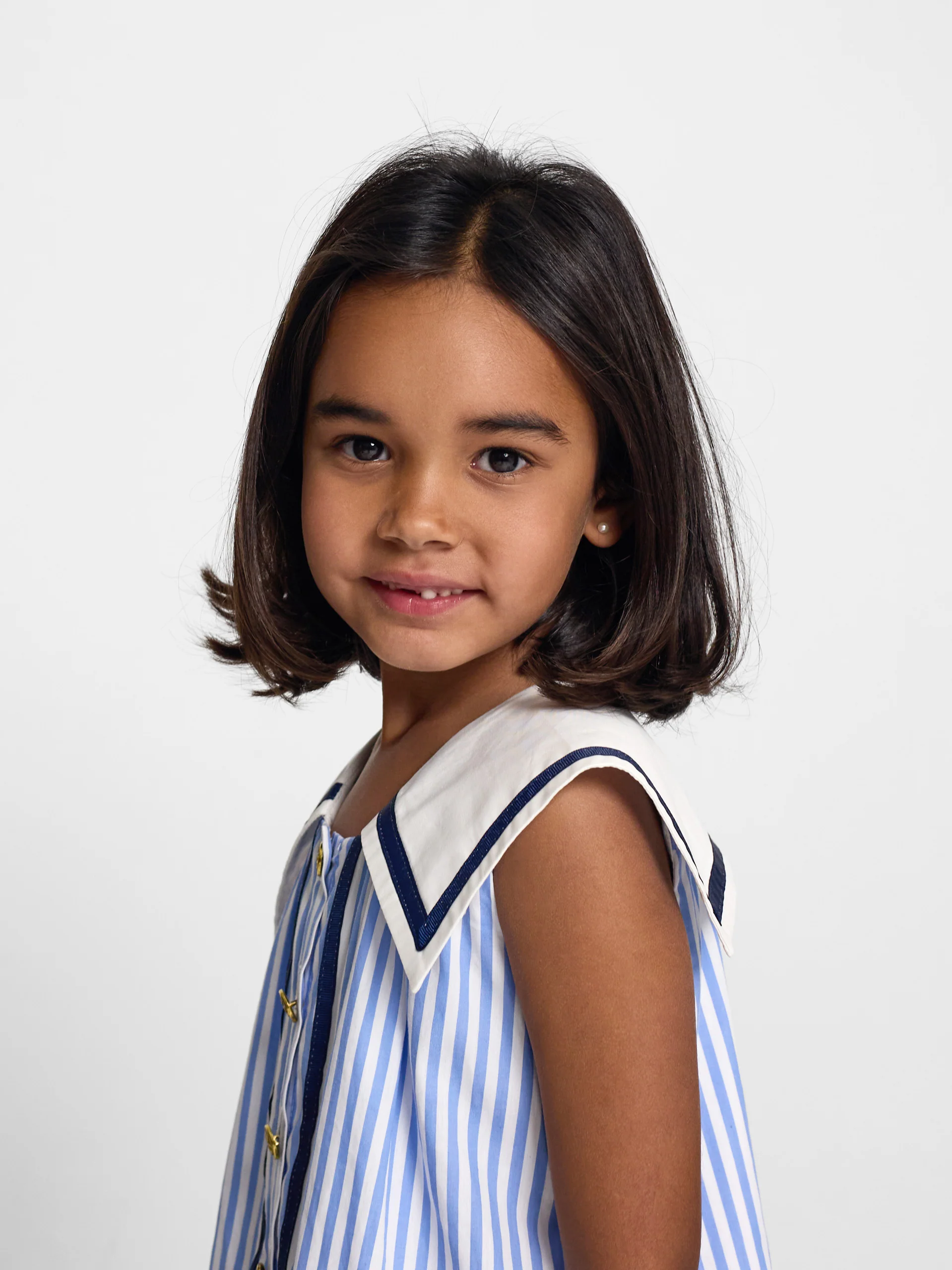 Vestido girl marinero rayas azules - Image 6