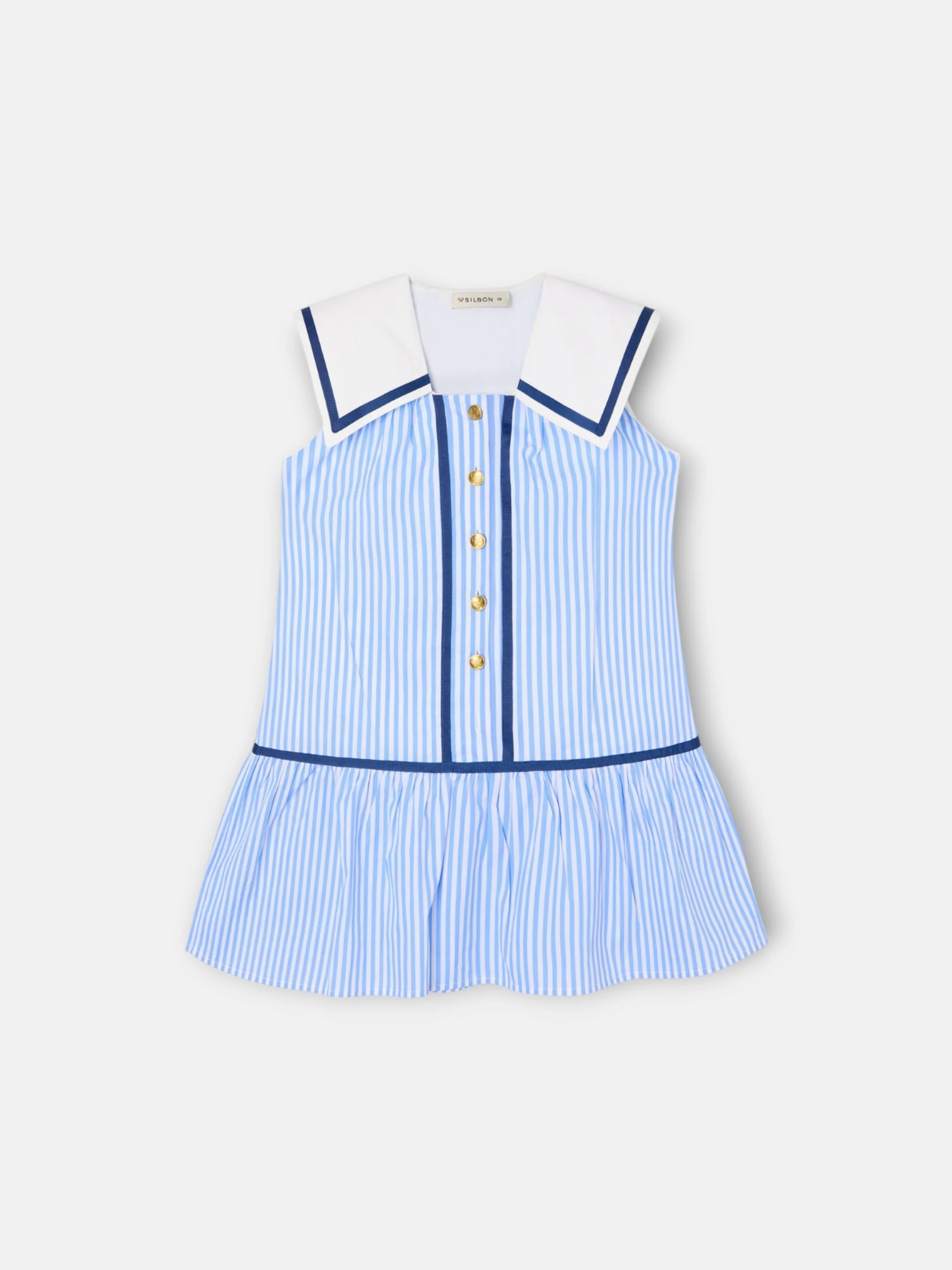 Vestido girl marinero rayas azules - Image 9