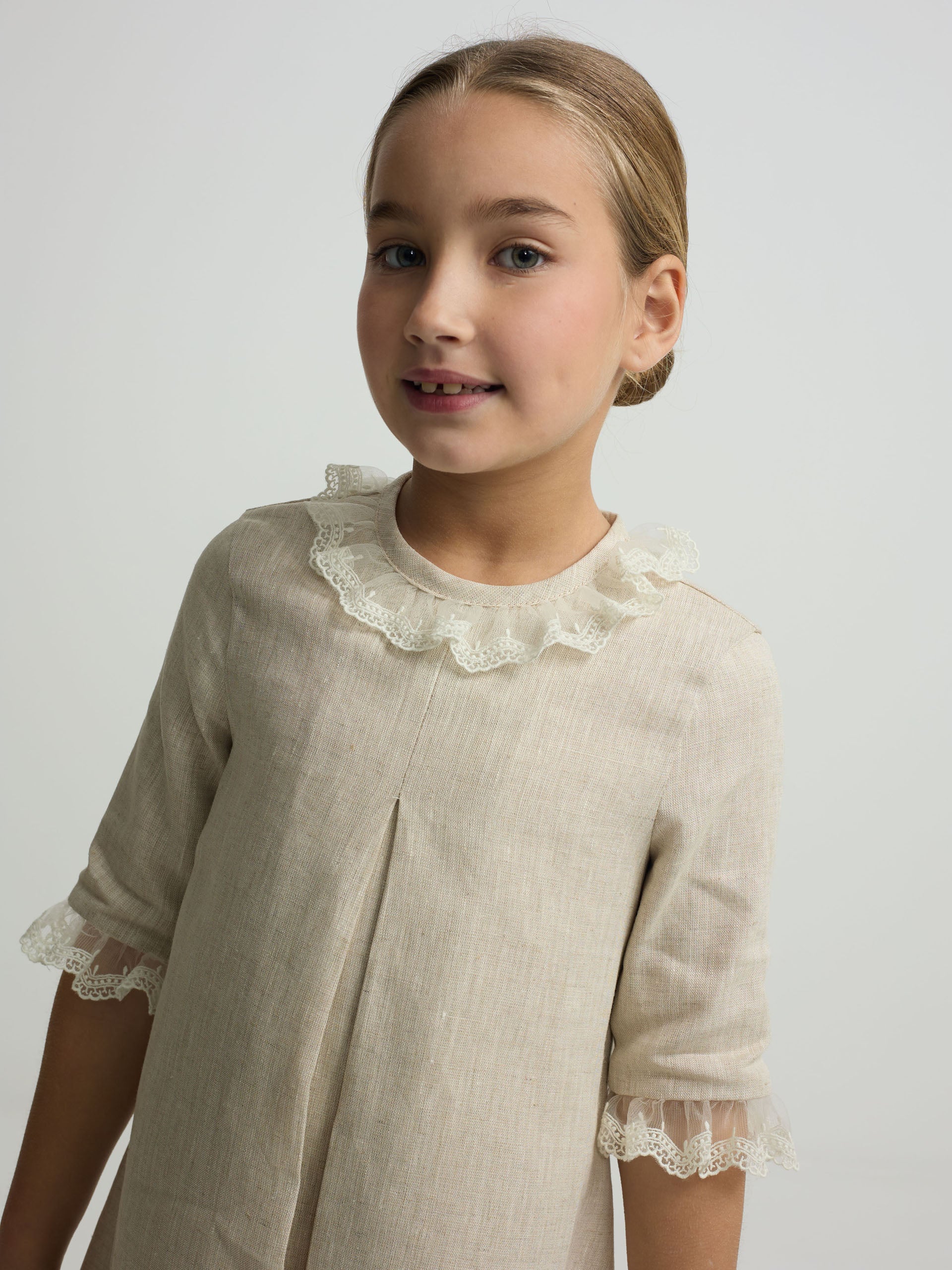 Vestido girl vestir beige - Image 4