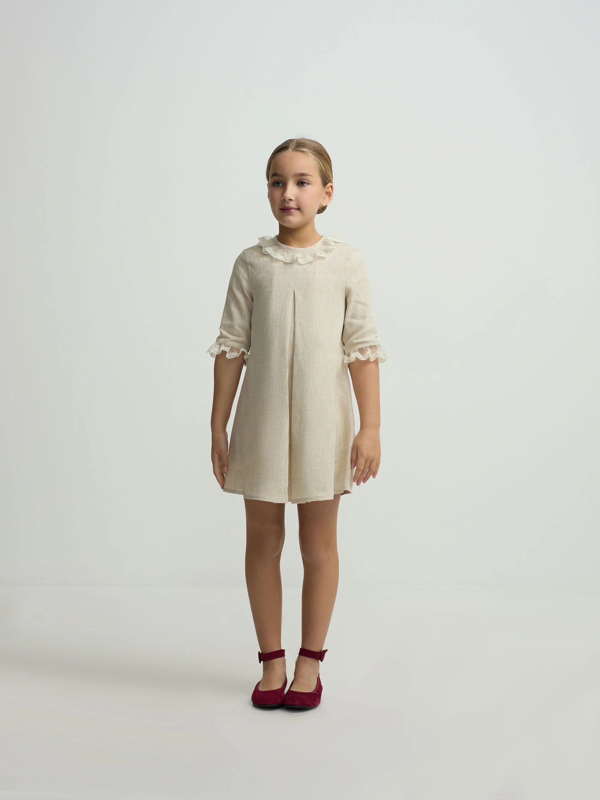 Vestido girl vestir beige - Image 5
