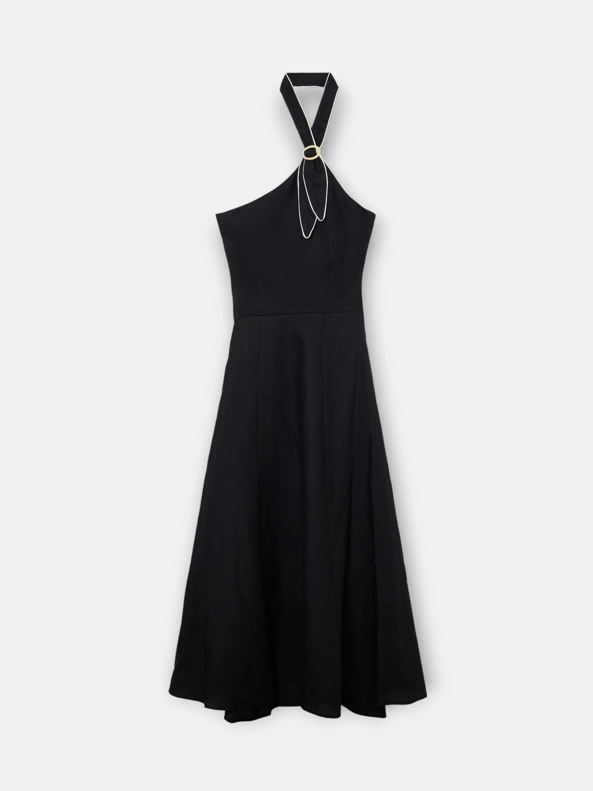 Vestido largo hebilla lino - Image 10