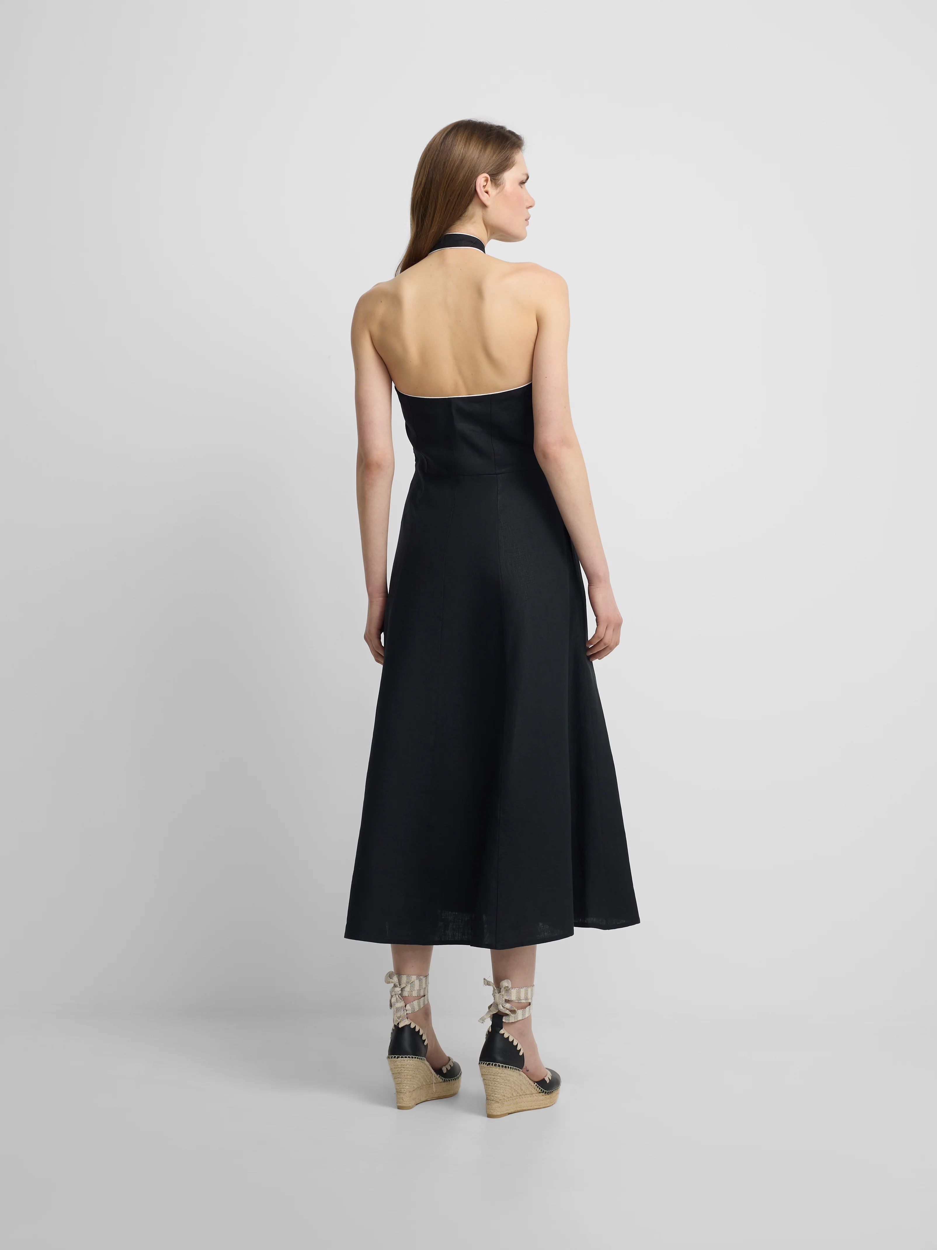 Vestido largo hebilla lino - Image 5