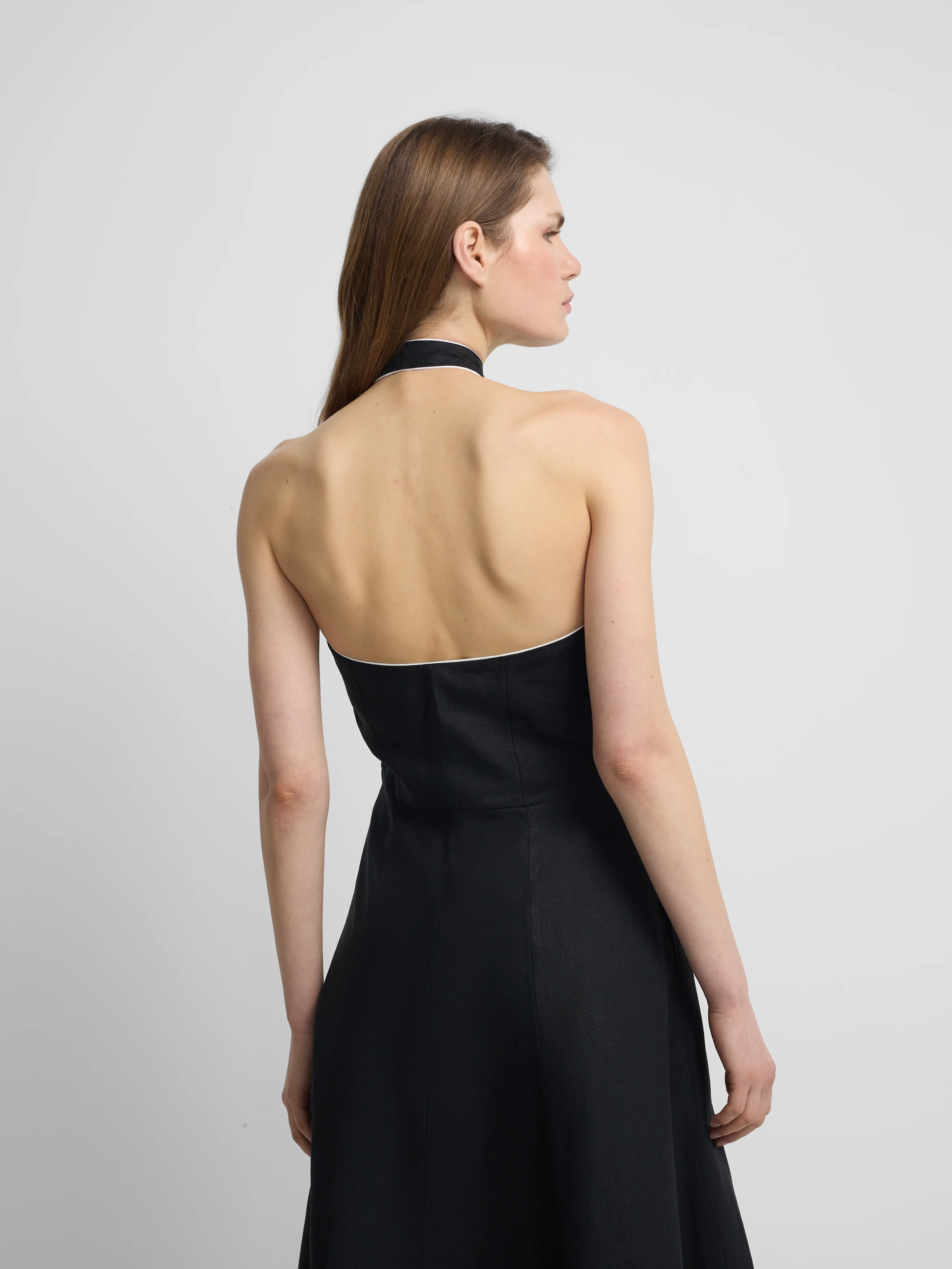 Vestido largo hebilla lino - Image 7