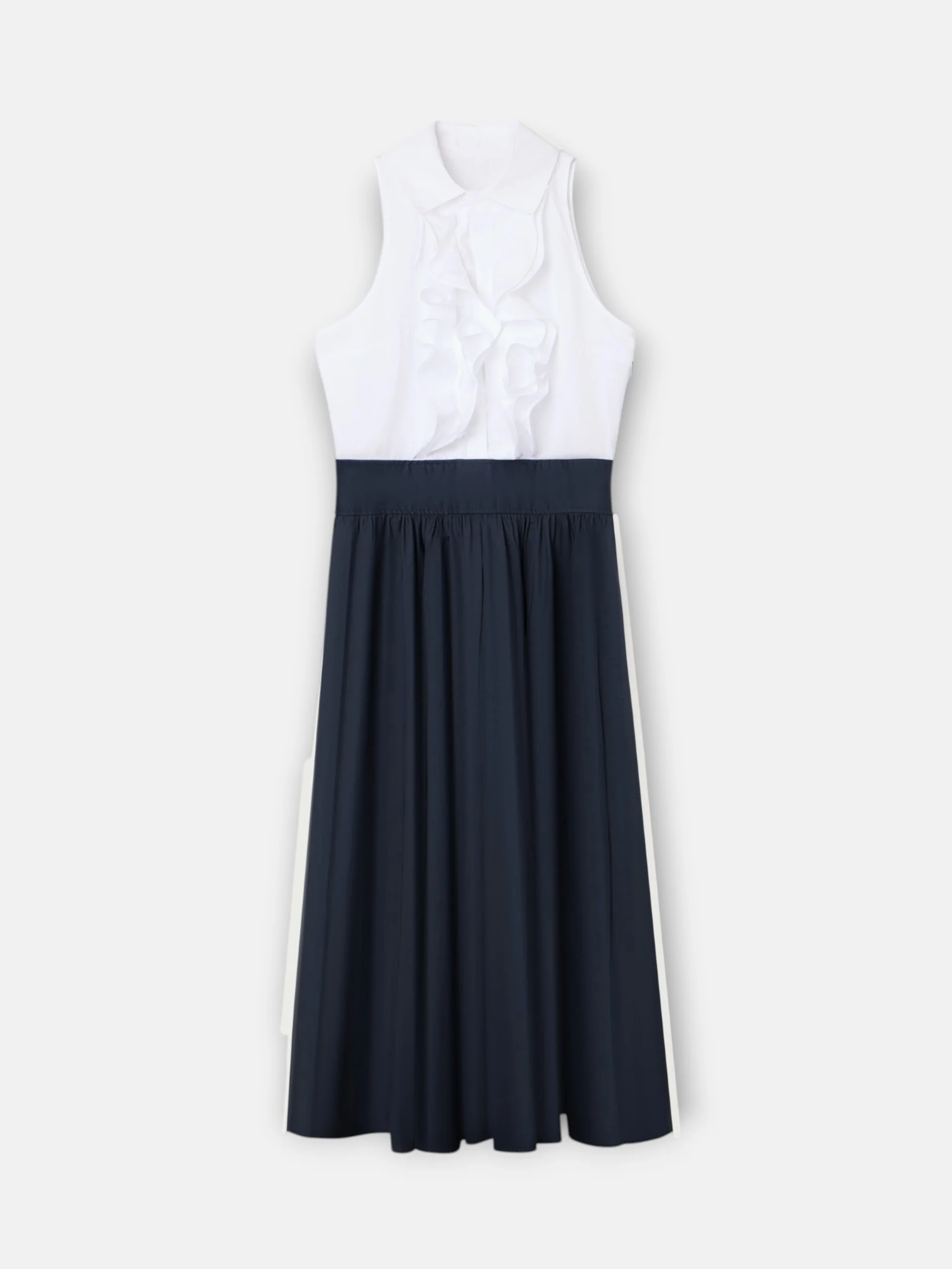 Vestido unique camisero azul marino y blanco - Image 8