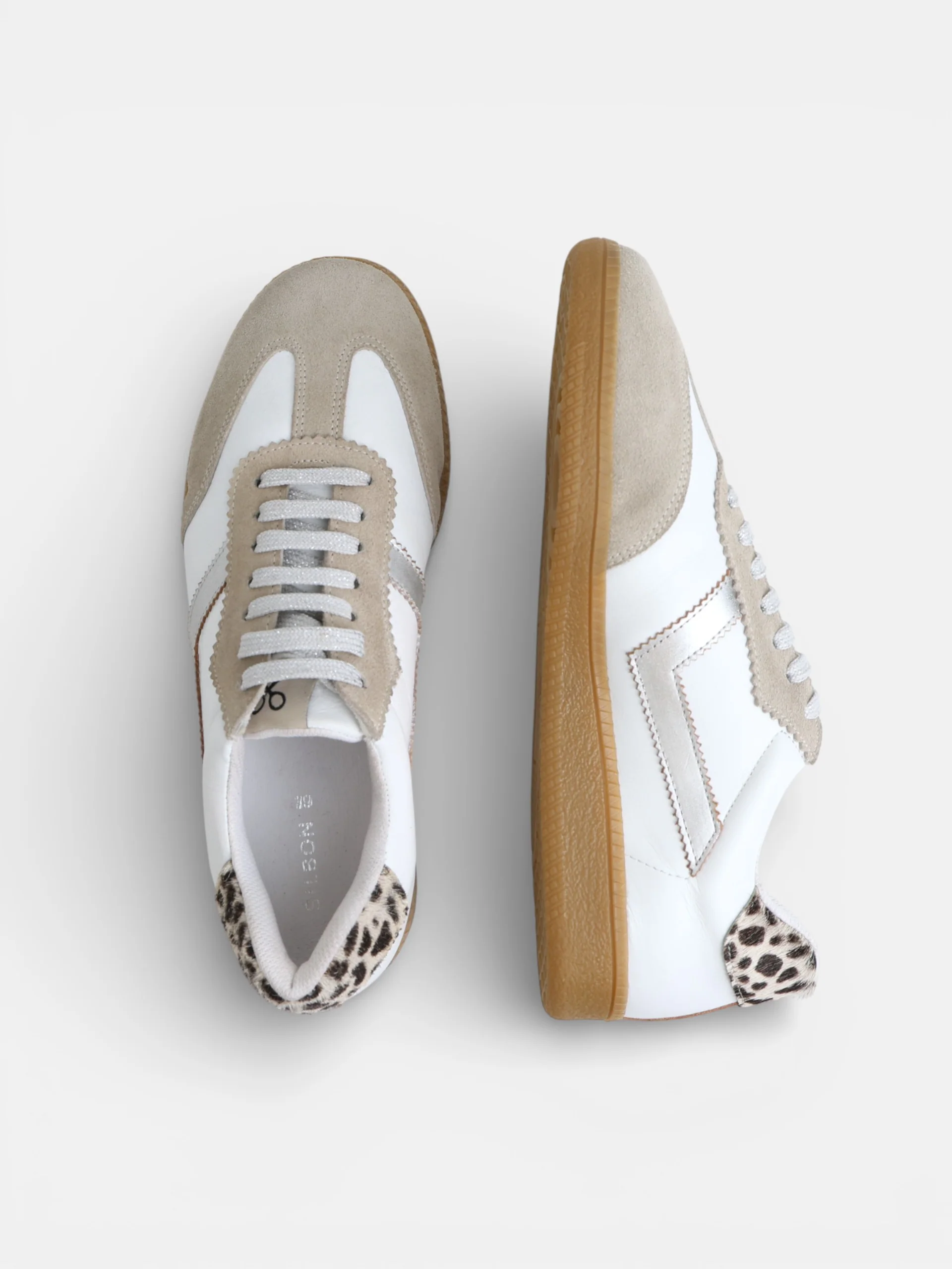 Zapatilla piel animal print blanca - Image 6