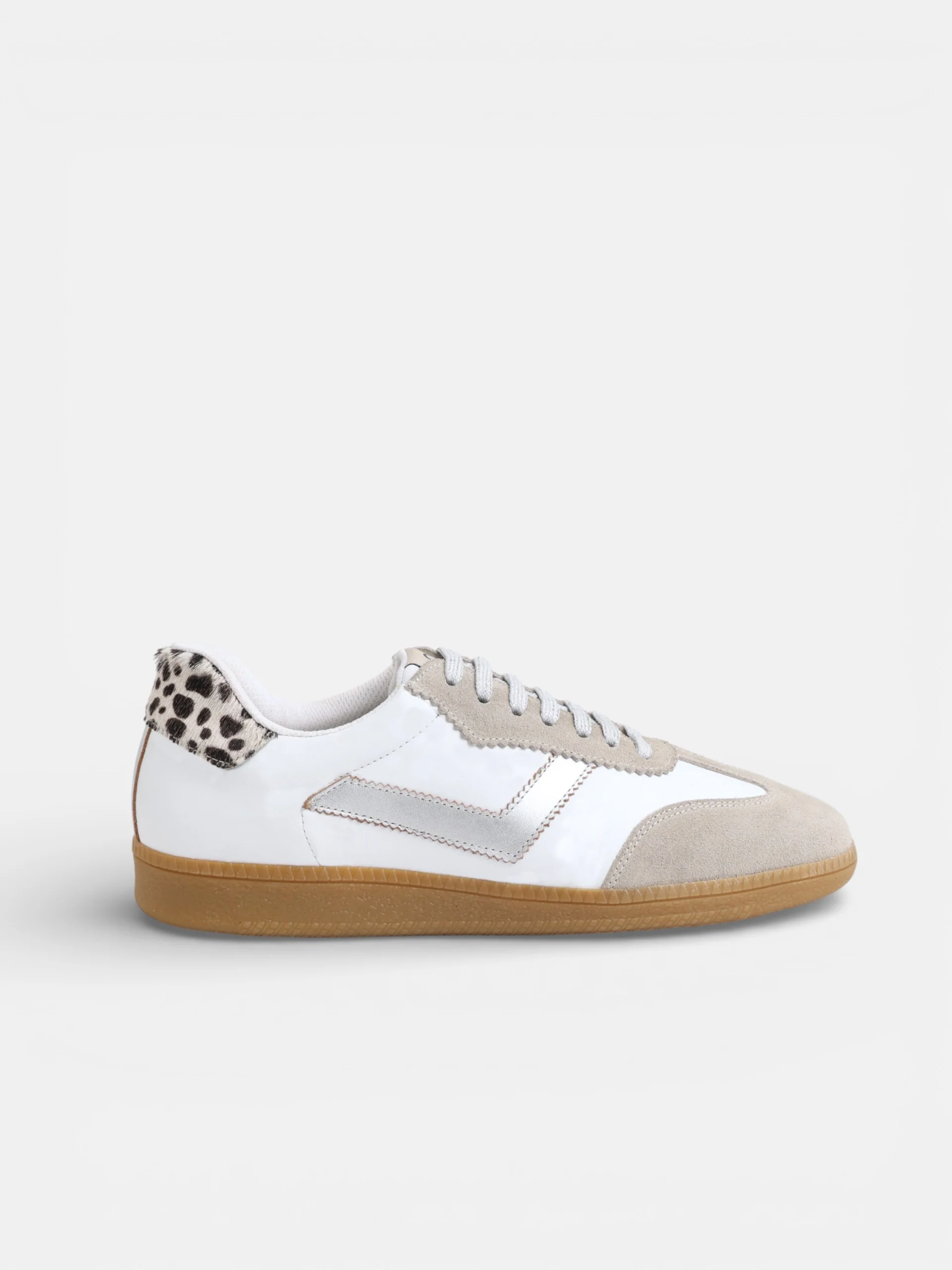 Zapatilla piel animal print blanca - Image 7