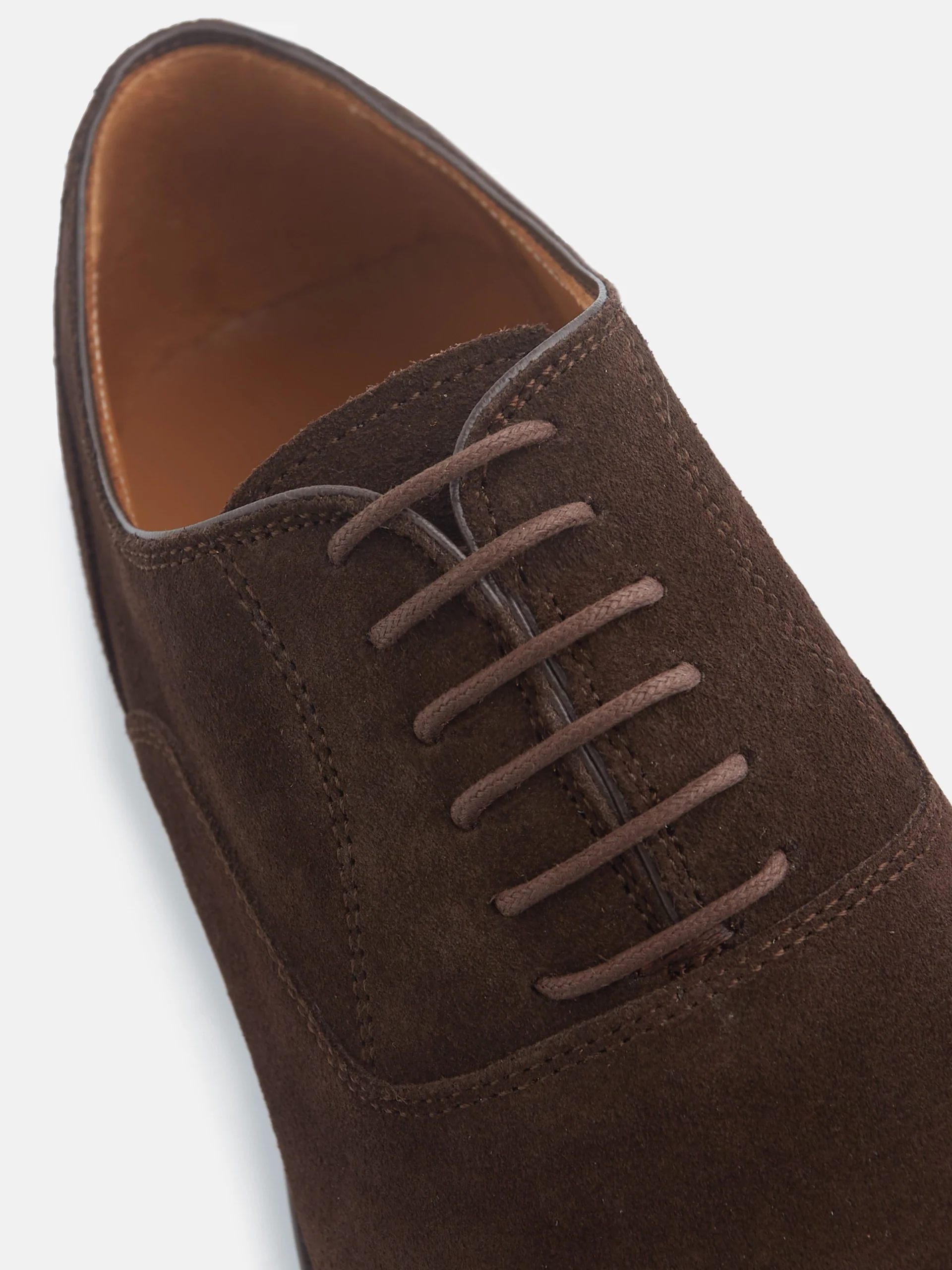 Zapato clasico ante cordones marron oscuro - Image 3