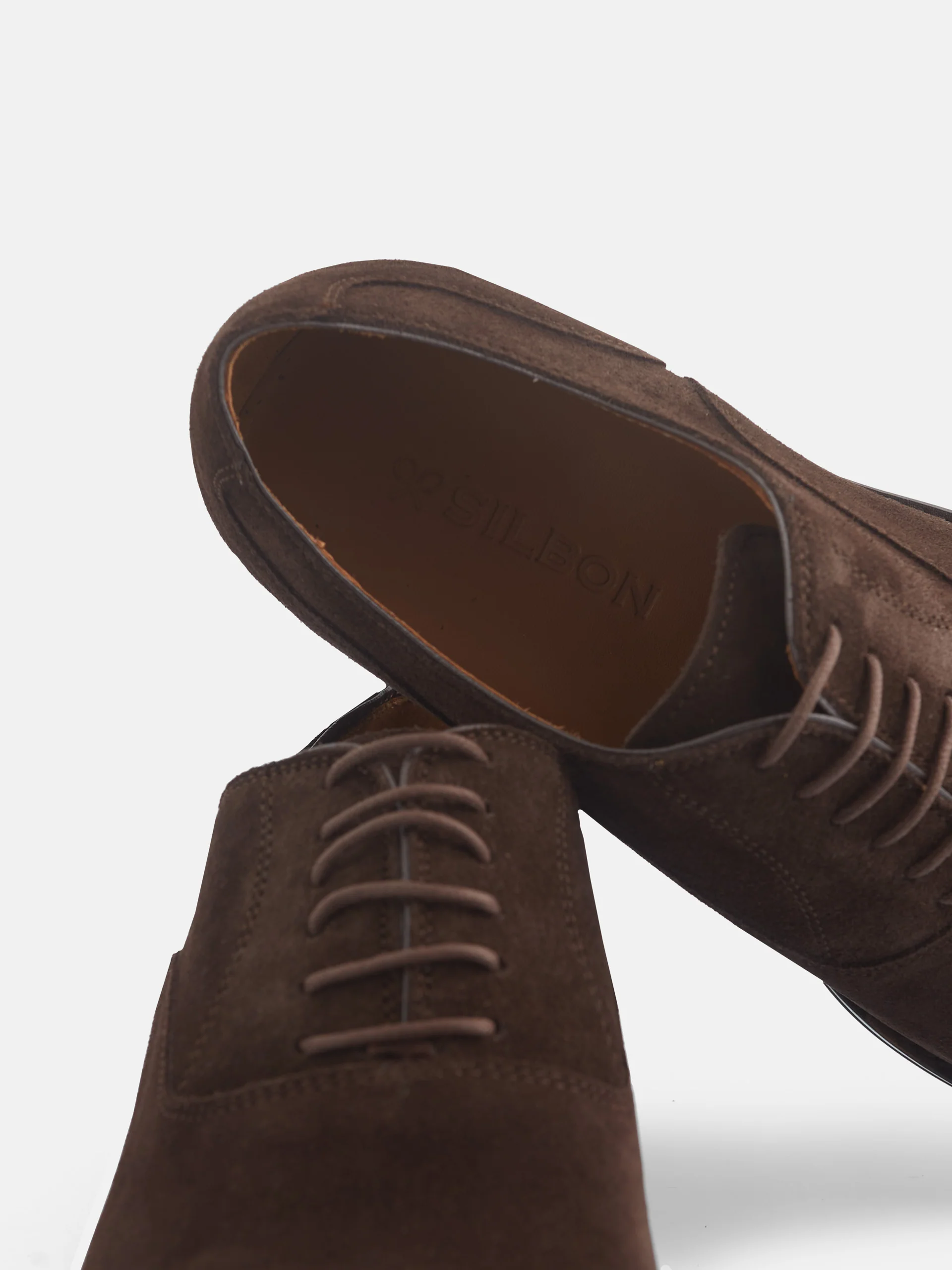 Zapato clasico ante cordones marron oscuro - Image 7
