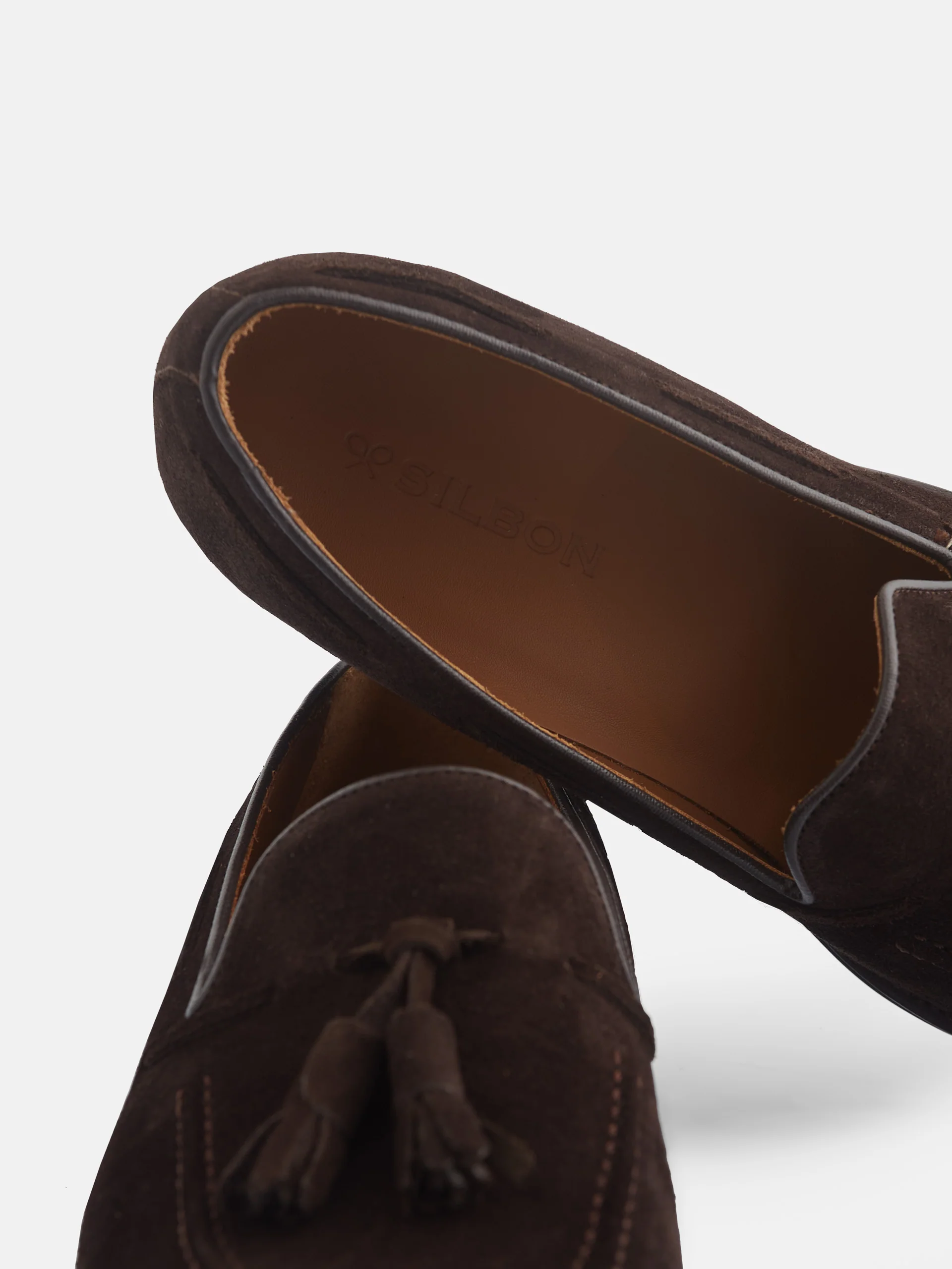 Zapato clasico borlas ante marron oscuro - Image 5