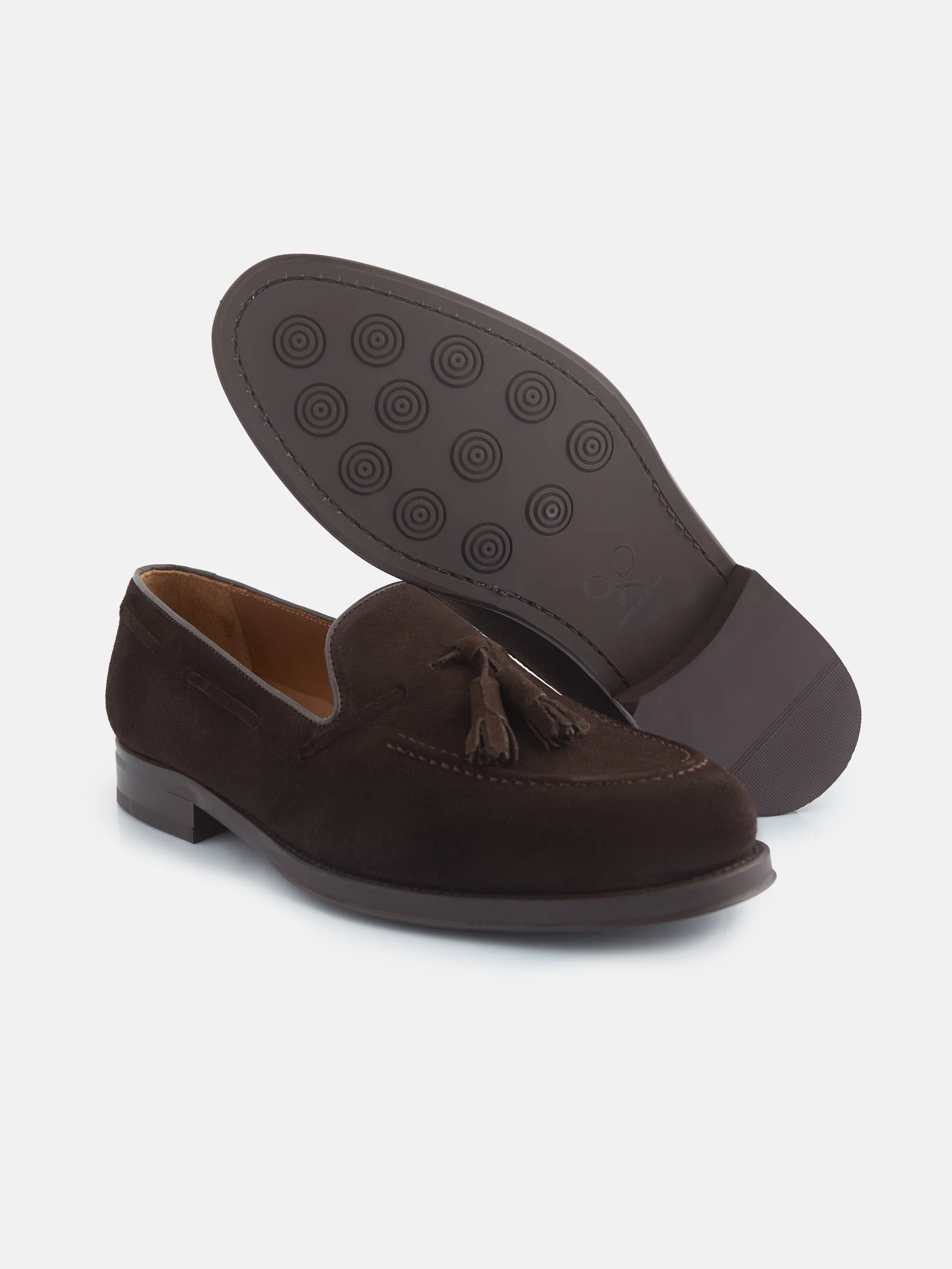 Zapato clasico borlas ante marron oscuro - Image 6