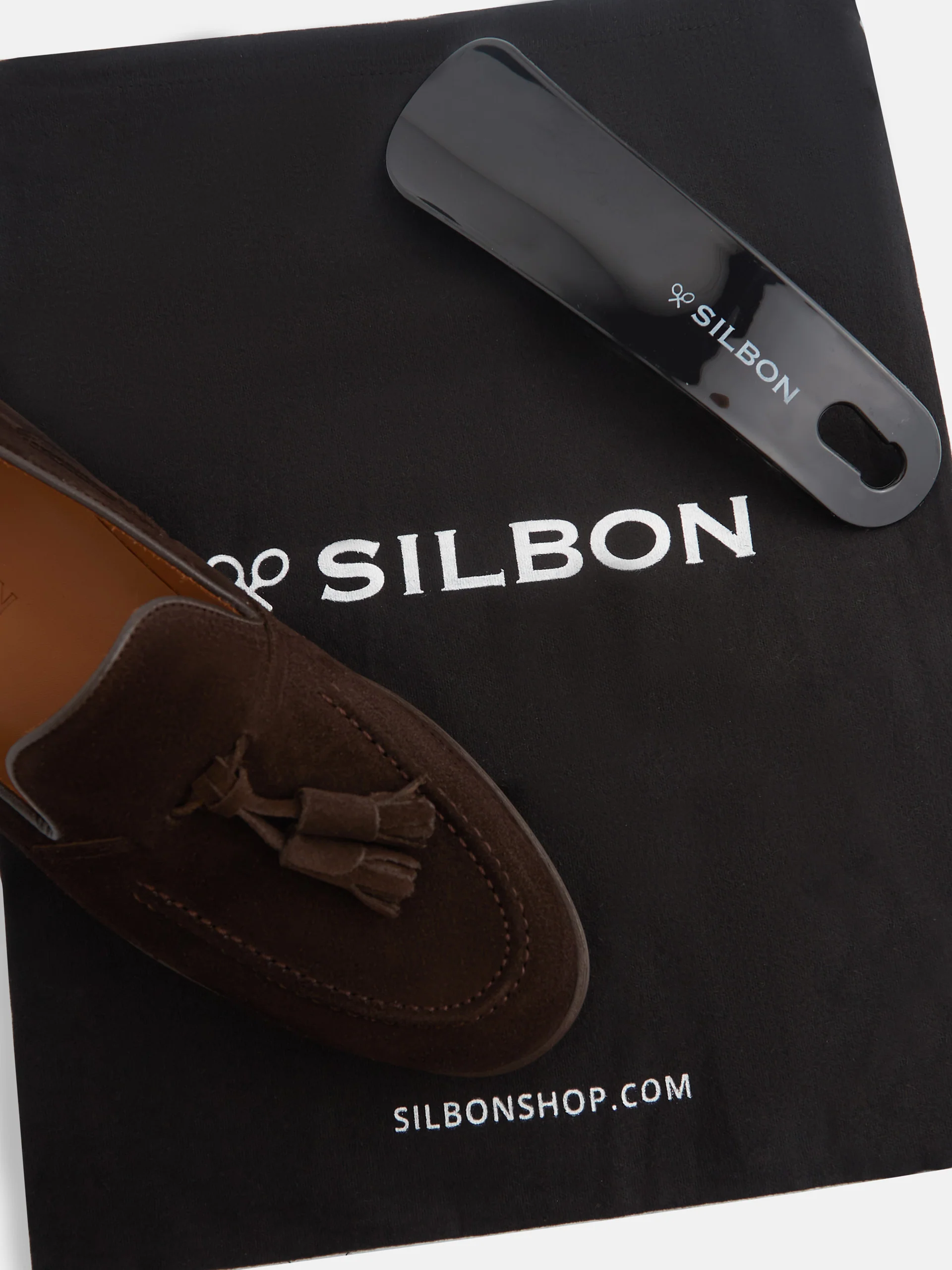 Zapato clasico borlas ante marron oscuro - Image 7