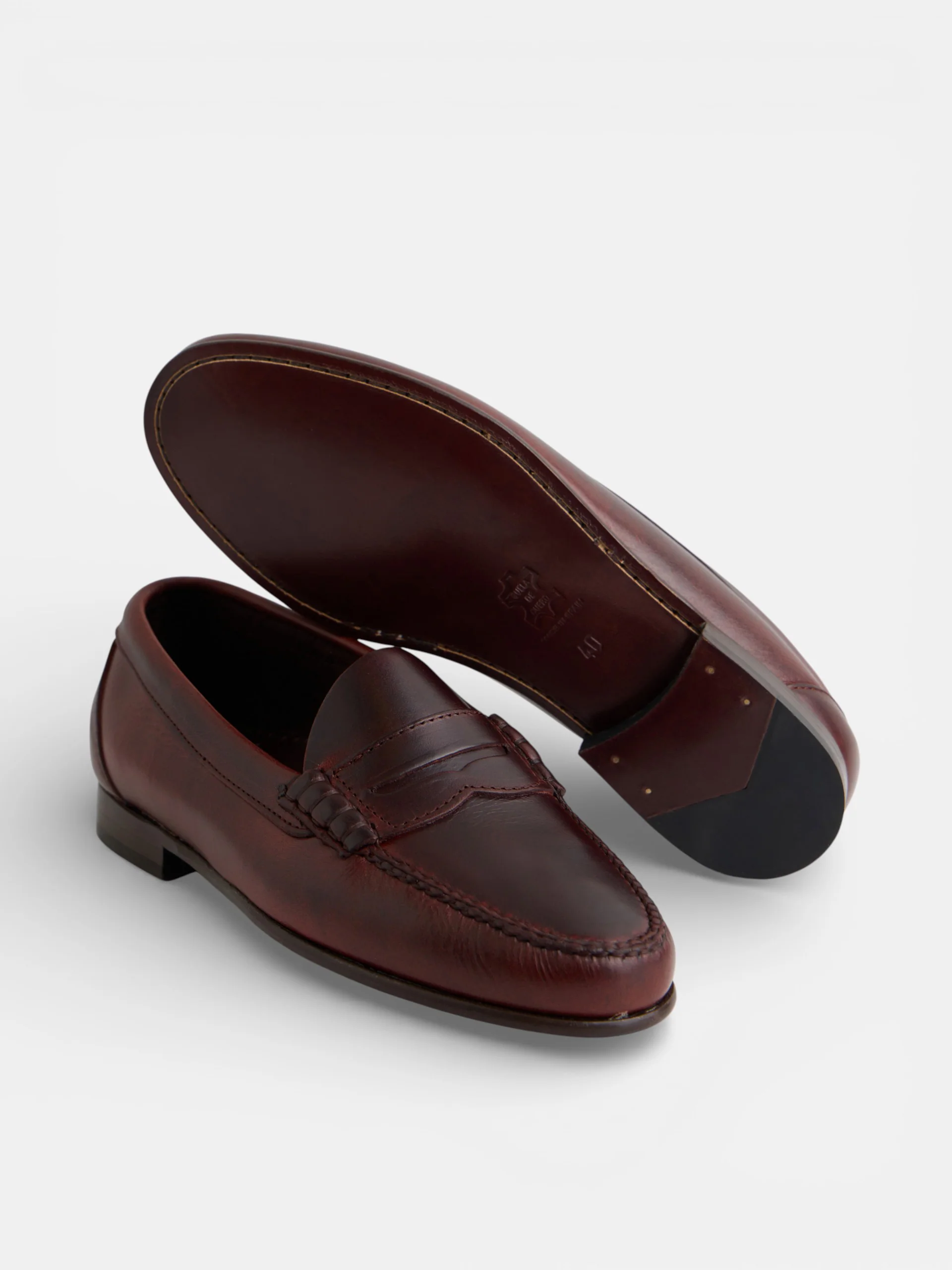 Zapato mocasin premium penny piel marron - Image 5