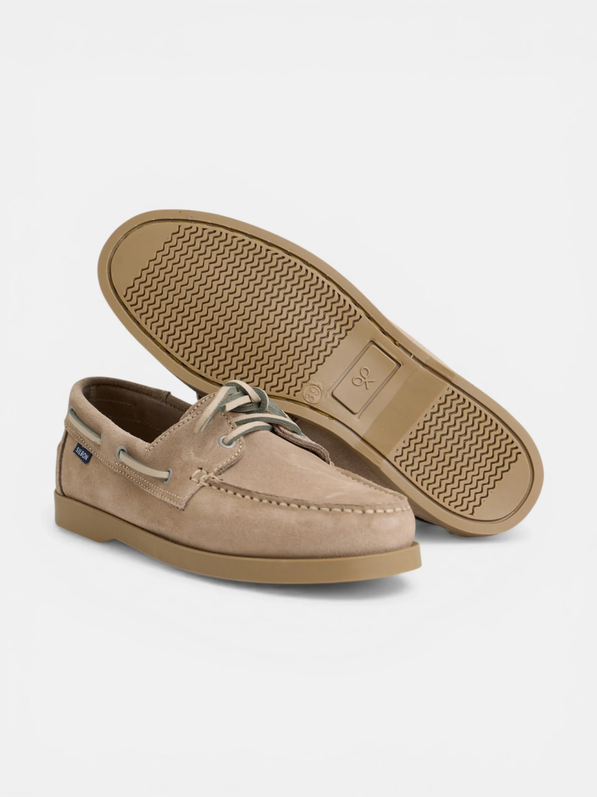 Zapato sport nautico ante beige claro - Image 4