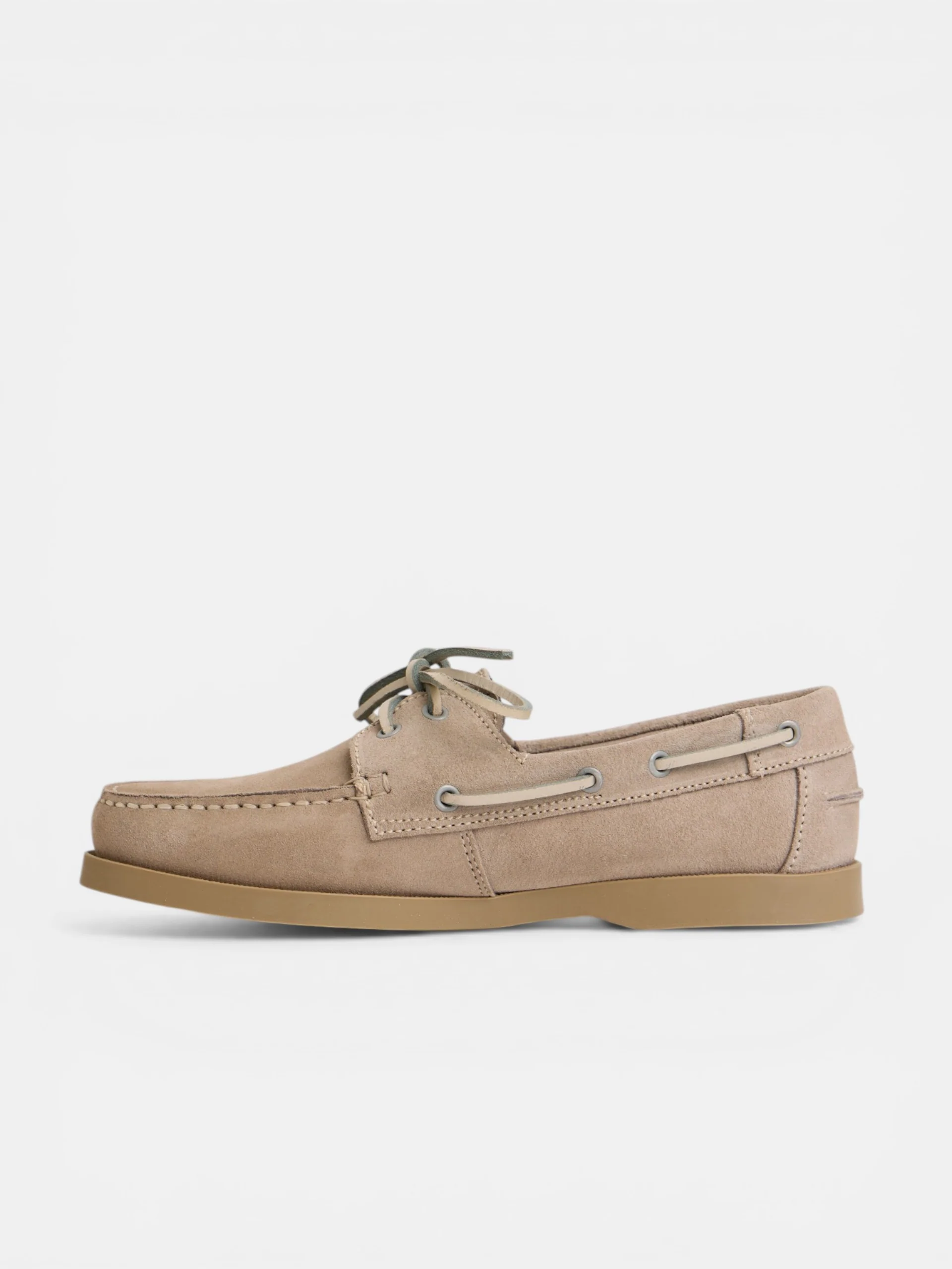 Zapato sport nautico ante beige claro - Image 7