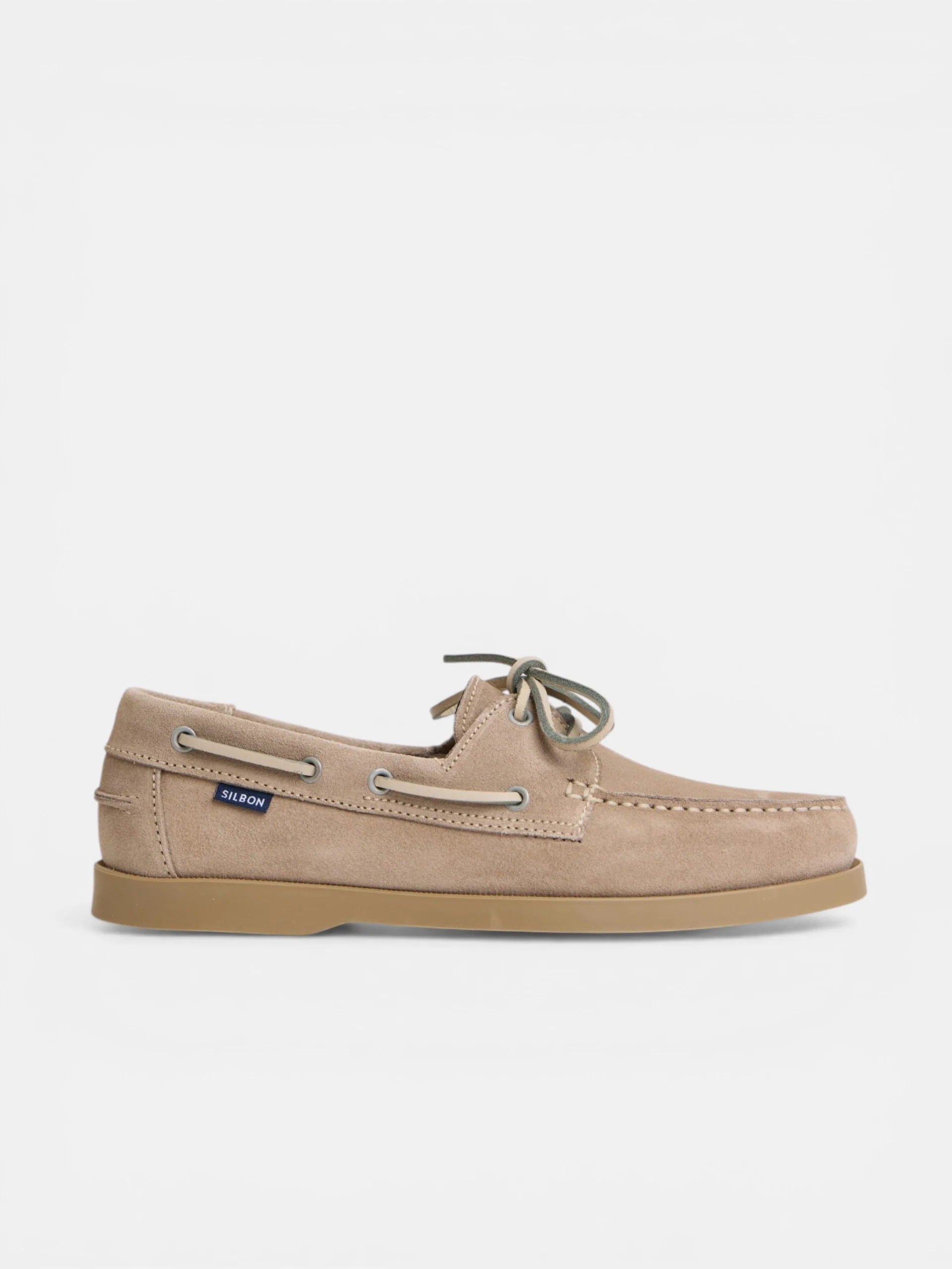 Zapato sport nautico ante beige claro - Image 8